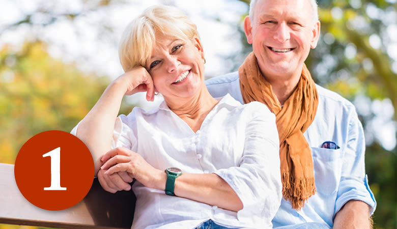 Image of a happy mature couple on a fun date